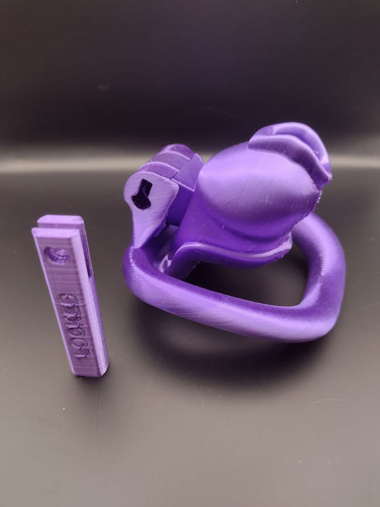 Custom 3D Printed Male Chastity Cage Set - Purple